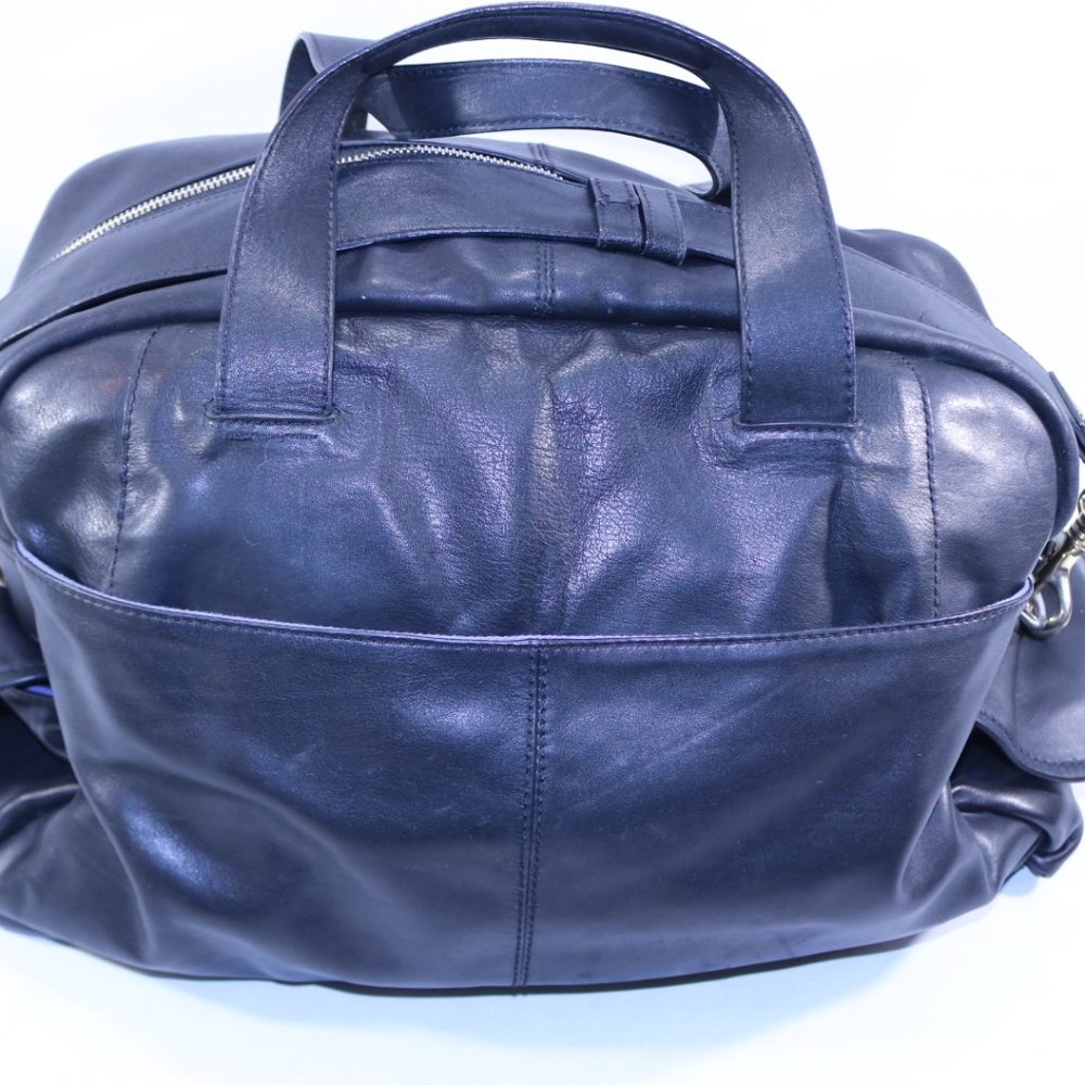 Cole Haan Black Leather Full-Size Duffel Bag